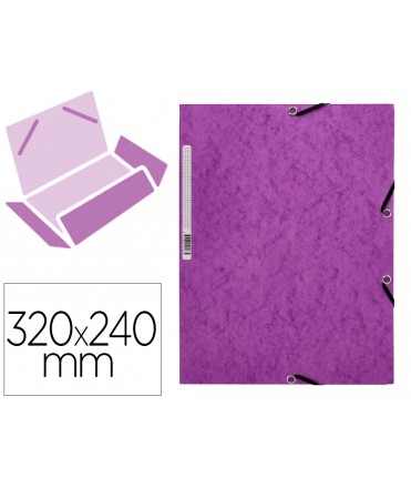 Carpeta q-connect gomas kf02171 carton simil-prespan solapas 320x243 mm violeta