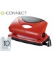 Taladrador q-connect kf02154 rojo abertura 1 mm capacidad 10 hojas