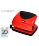 Taladrador q-connect kf02156 rojo abertura 2 mm capacidad 20 hojas