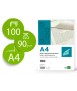 Papel verjurado liderpapel a4 120g/m2 blanco paquete de 100 hojas