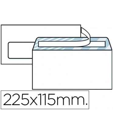 Sobre liderpapel n.6 blanco americano ventana izquierda 115x225 tira silicona open system caja de 500 unidades