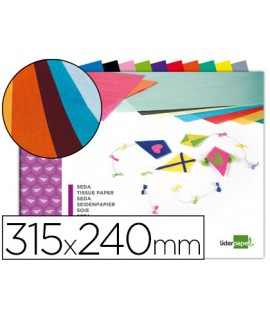 Bloc trabajos manuales liderpapel seda 240x315mm 10 hojas colores surtidos