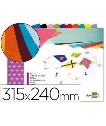 Bloc trabajos manuales liderpapel seda 240x315mm 10 hojas colores surtidos