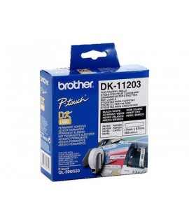 Etiqueta adhesiva brother dk11203 -tamaño 17x87 mm para impresoras de etiquetas ql -300 etiquetas-