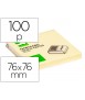 Bloc de notas adhesivas quita y pon q-connect 76x76 mm zig-zag