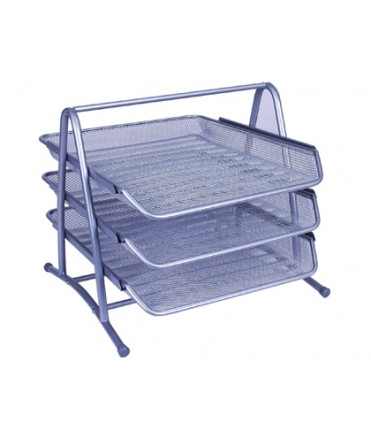 Bandeja sobremesa metalica q-connect kf00822 rejilla plata 3 bandejas movibles 350x278x275 mm