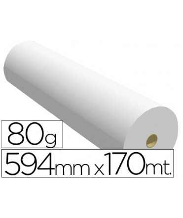 Papel reprografia ppc para plotter 594x170mt 80 gr