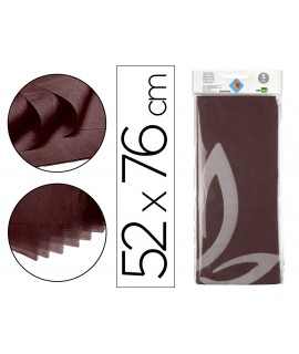 Papel seda liderpapel 52x76cm 18g/m2 bolsa de 5 hojas marron