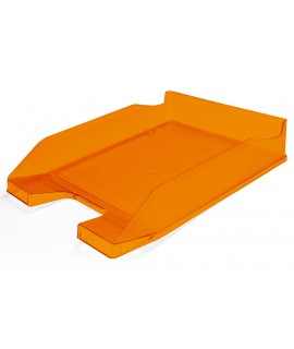 Bandeja sobremesa plastico q-connect naranja transparente 240x70x340 mm