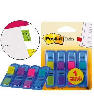 Banderitas señalizadoras post-it 3+1 gratis clipstrip