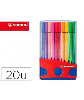 ROTULADOR STABILO ACUARELABLE PEN 68 ROJO CARMIN 1 MM