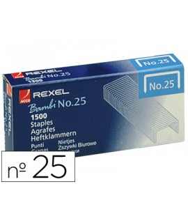 Grapas rexel nº25 21/4 caja de 1500 unidades