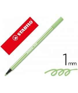 Rotulador stabilo acuarelable pen 68 verde hielo punta gruesa 1mm