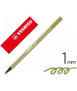 Rotulador stabilo acuarelable pen 68 verde tierra punta gruesa 1mm