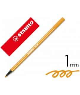 Rotulador stabilo acuarelable pen 68 naranja punta gruesa 1mm