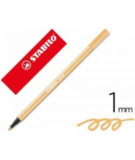 Rotulador stabilo acuarelable pen 68 ocre oscuro punta gruesa 1mm