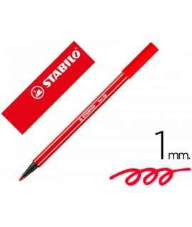 Rotulador stabilo acuarelable pen 68 rojo carmin punta gruesa 1mm