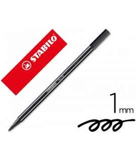 Rotulador stabilo acuarelable pen 68 negro punta gruesa 1mm