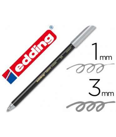 Rotulador edding punta fibra 1200 plata n. 54 punta redonda 1-3 mm