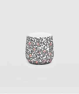 Altavoz Mino+ Lexon x Keith Haring Love, blanco