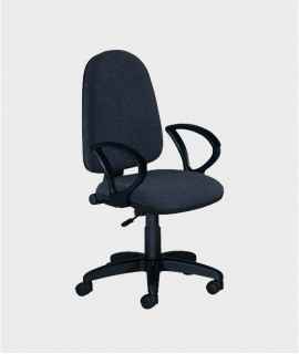 Silla RD930 con brazos, Negra