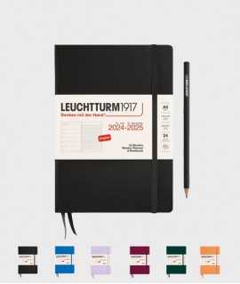 Agenda Leuchtturm1917 Semana Vista+Notas A5, 2025. Tapa dura