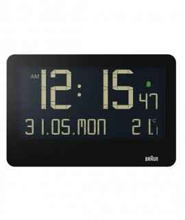 Reloj digital de pared Braun BC14B, Negro