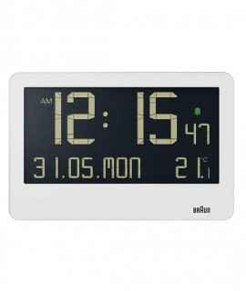 Reloj digital de pared Braun BC14B, Blanco