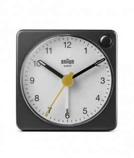 Reloj despertador de viaje Braun Classic BC02X, Negro y Blanco