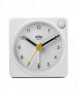 Reloj despertador de viaje Braun Classic BC02X, Blanco 