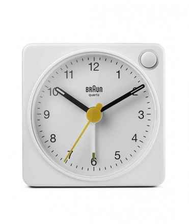 Rellotge despertador de viatge Braun Classic BC02X, Blanc