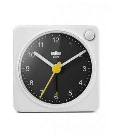 Rellotge despertador de viatge Braun Classic BC02X, Blanc i Negre 