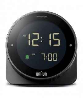 Reloj despertador digital Braun Touch BC24B, Negro