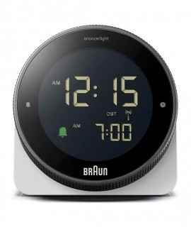 Reloj despertador digital Braun Touch BC24W-DCF, Blanco 