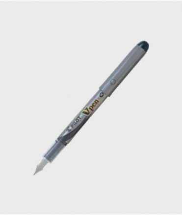 Pluma de un solo uso Pilot V-Pen Silver, negro