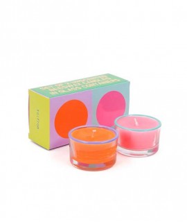 Espelma Orange & Pink, 2u. 