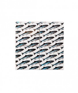 Mural de rajoles autoadhesives Sardines, 4 u. 