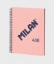 Libreta Milan 430, A4. Rosa