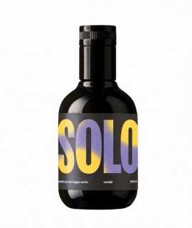 Botella de aceite de oliva Solo Verdial, 250 ml.